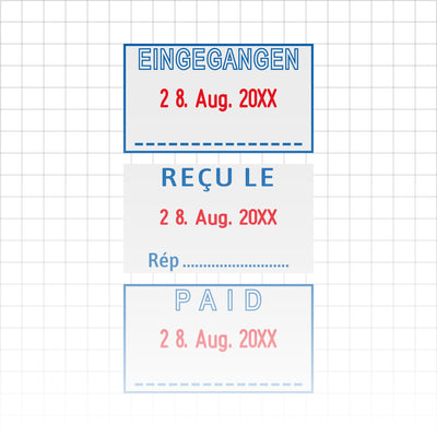 Datumstempel mit Standardtext