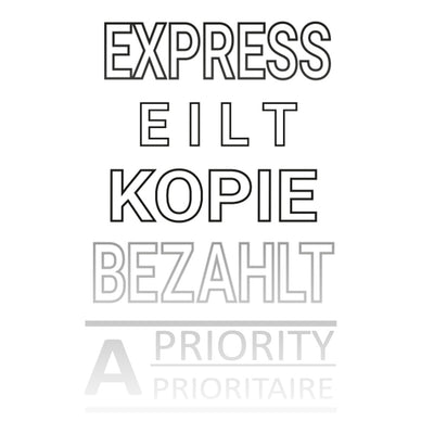 Bürostempel - Kopie, erledigt, A-Post etc.