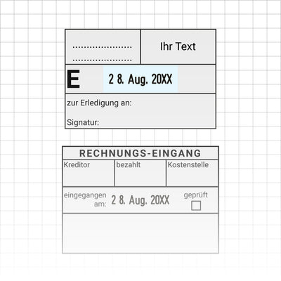 Kontierungsstempel mit Datum